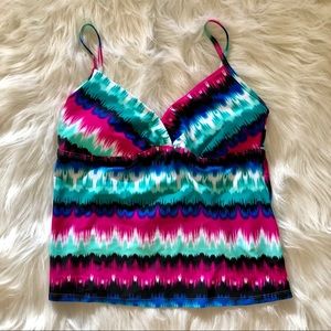 Catalina Tankini Top Size Large EUC
